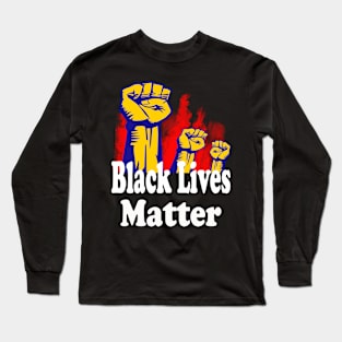 Triple Fist Black Lives Matter BLM Long Sleeve T-Shirt